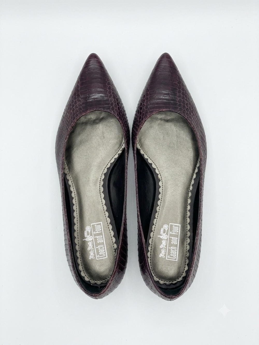 Coach and Four “Sneaky” Purple Leather Flats